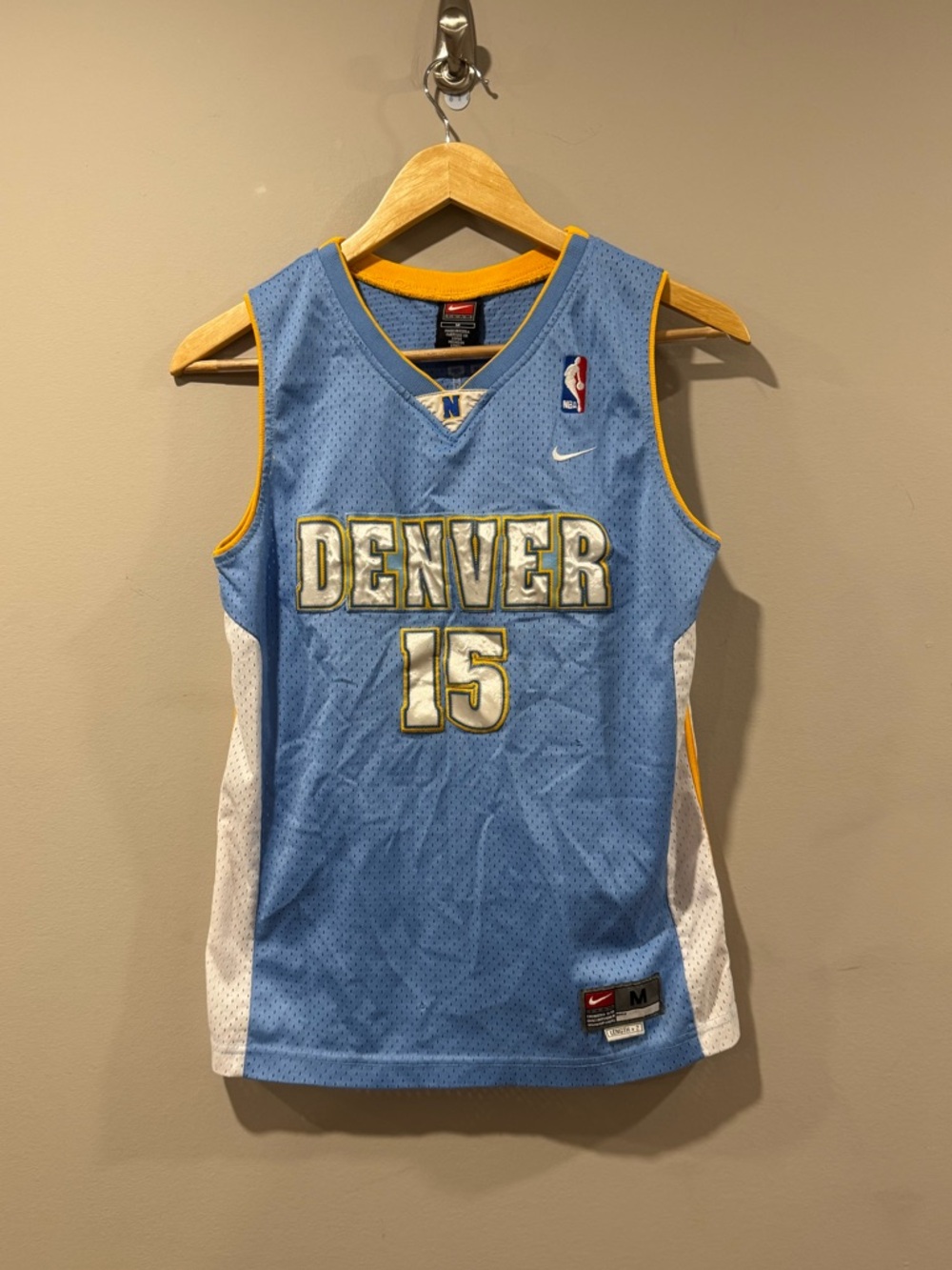 Vintage Nike Carmelo Anthony Denver Nuggets #15  NBA Basketball Jersey